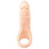 Realistixxx Double F - realistické dildo s kroužkem na penis (přírodní)