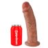 King Cock 10 - velký přísavkový dildo (25 cm) - tmavý přírodní