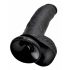 King Cock 9 - velký přísavkový dildo s varlaty (23 cm) - černý