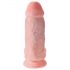 King Cock 9 Chubby - přísavkový dildo s varlaty (23 cm) - přírodní