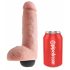 King Cock 8 - realistická stříkací dildo (20cm) - přírodní