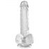 King Cock Clear 6 - malé dildo s varlaty (15 cm)