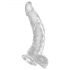 King Cock Clear 7,5 - připínací, testikulární dildo (19 cm)