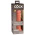 King Cock Elite 8 - přísavkový dildo (20 cm) - tmavá přírodní