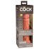 King Cock Elite 8 - připínací, realistické dildo (20 cm) - tmavě přírodní