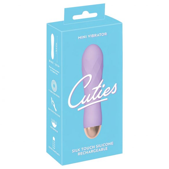 Cuties Mini - Vodotěsný mřížkový vibrátor na baterie (fialový)