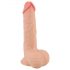 Nature Skin - Dildo s kůží - 19 cm (přírodní)