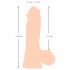 Natute Skin - dildo s kůží - 20 cm (přírodní)