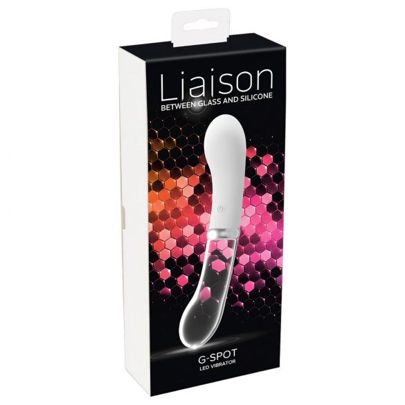 You2toys Liaison - dobíjecí vibrátor LED s bodem G ze silikonového skla (průsvitně bílý)