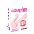 Couples Choice - nabíjecí párový vibrátor s dvěma motorky (světle růžový)