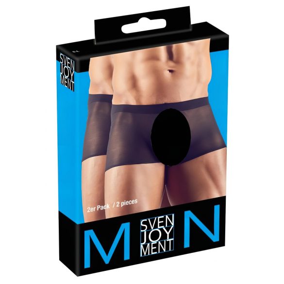 Svenjoyment - průhledný boxer set - černý (2dílný) S-L