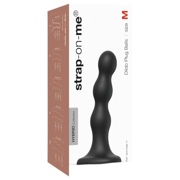 Strap-on-me Balls M - dildo ve tvaru koule s nožičkami (černé)