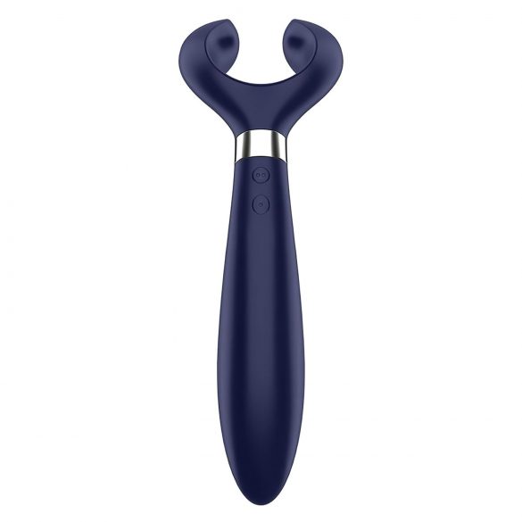 Satisfyer Endless Fun - akumulátorový, vodotěsný párový vibrátor (modrý)