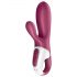 Satisfyer Hot Bunny - chytrý vibrační ohřívač s ramenem na klitoris (červená)