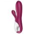 Satisfyer Hot Bunny - chytrý vibrační ohřívač s ramenem na klitoris (červená)