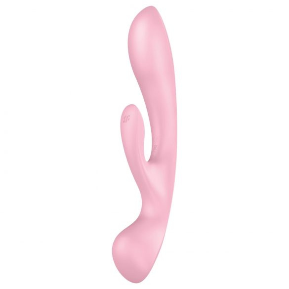 Satisfyer Triple Oh - akumulátorový vibrátor s ramínkem na klitoris (růžový)