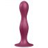 Satisfyer Double Ball-R - přísavkový závažíčkový dildo (červený)