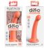 Dillio Secret Explorer - přísavkový dildo s žaludem (17 cm) - oranžové