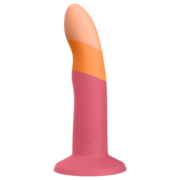 ROMP Dizi - flexibilní silikonové dildo (růžovo-oranžové)