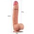 Lovetoy Nature Cock - dvouvrstvé realistické dildo - 30 cm (přírodní)