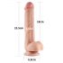 Lovetoy Sliding-Skin - dvouvrstvé přísavné dildo - 23 cm (přírodní)