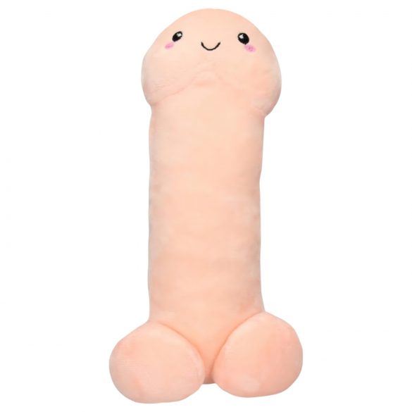 Ohebné plyšové dildo - 30 cm (přírodní)