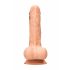 RealRock Dong 9 - realistické dildo s varlaty (23 cm) - přírodní