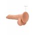 RealRock Dong 9 - realistické dildo s varlaty (23 cm) - přírodní