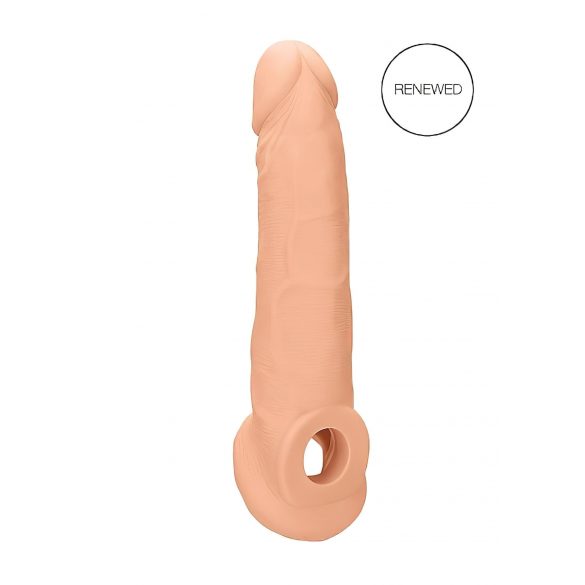 RealRock Penis Sleeve 9 - návlek na penis (21,5 cm) - tělová barva