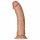 RealRock Curved - zakřivené realistické dildo se svorkou - 15,5 cm (tmavě přírodní)