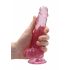 REALROCK - průsvitné realistické dildo - růžové (17cm)